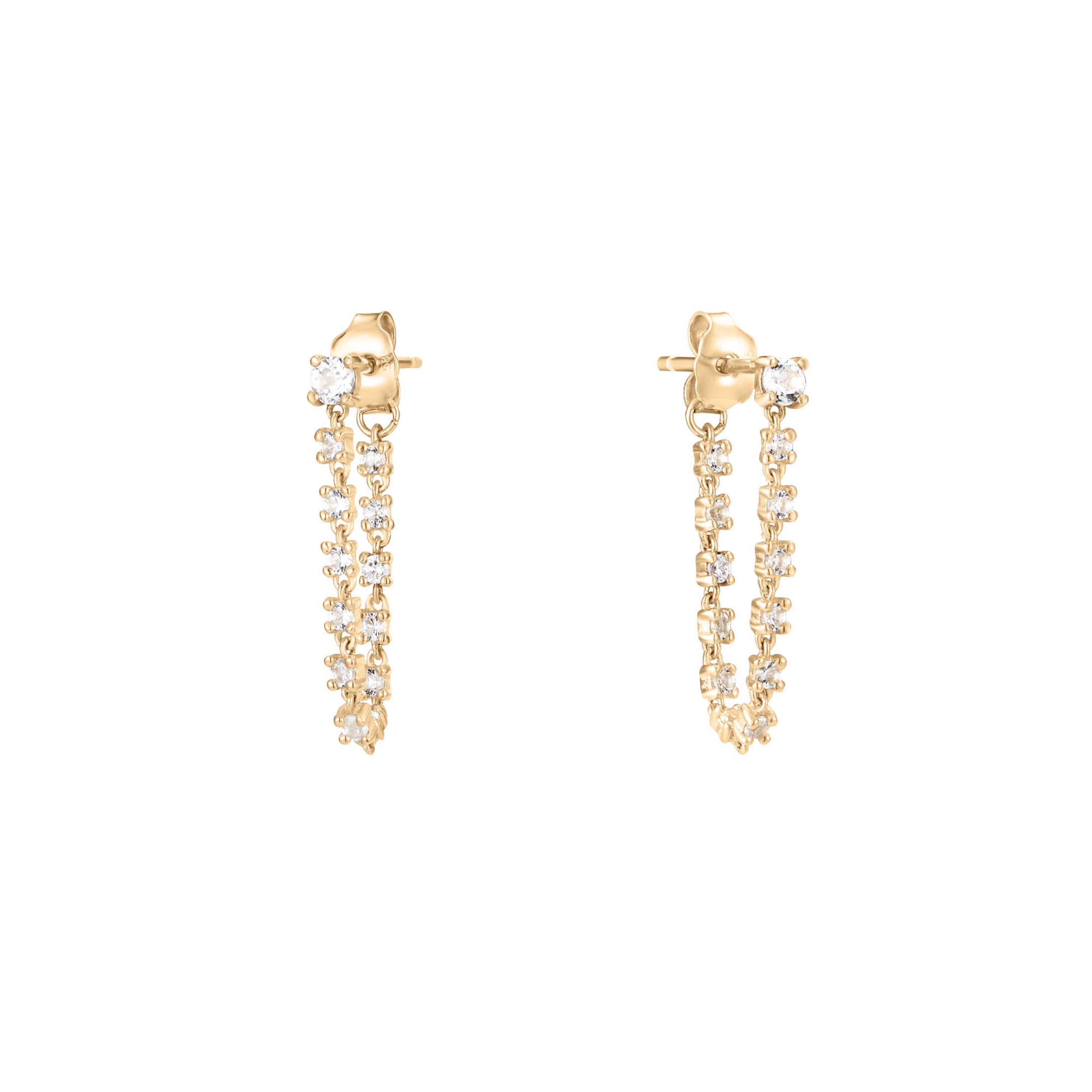 FINE Diamond Tennis Chain Studs