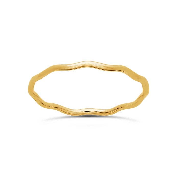 Thin Wavy Stacking Ring - 14k Gold-Filled
