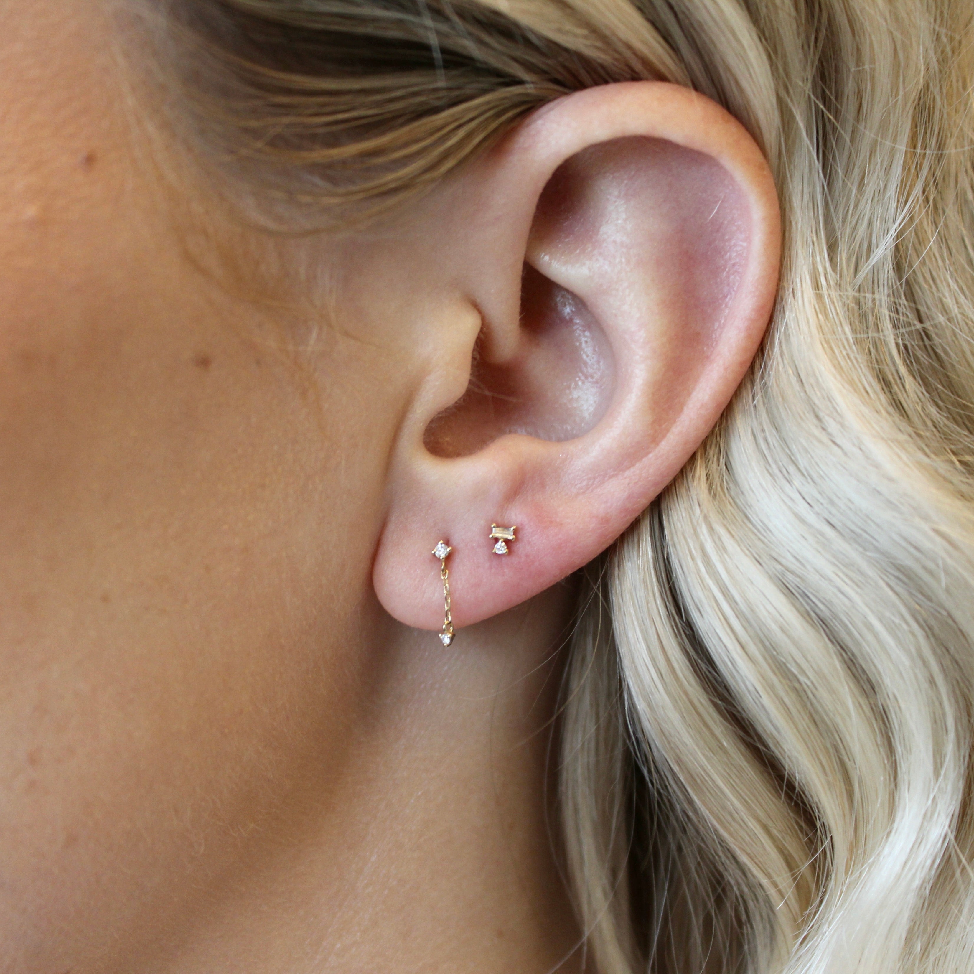 FINE Diamond Drop Earrings