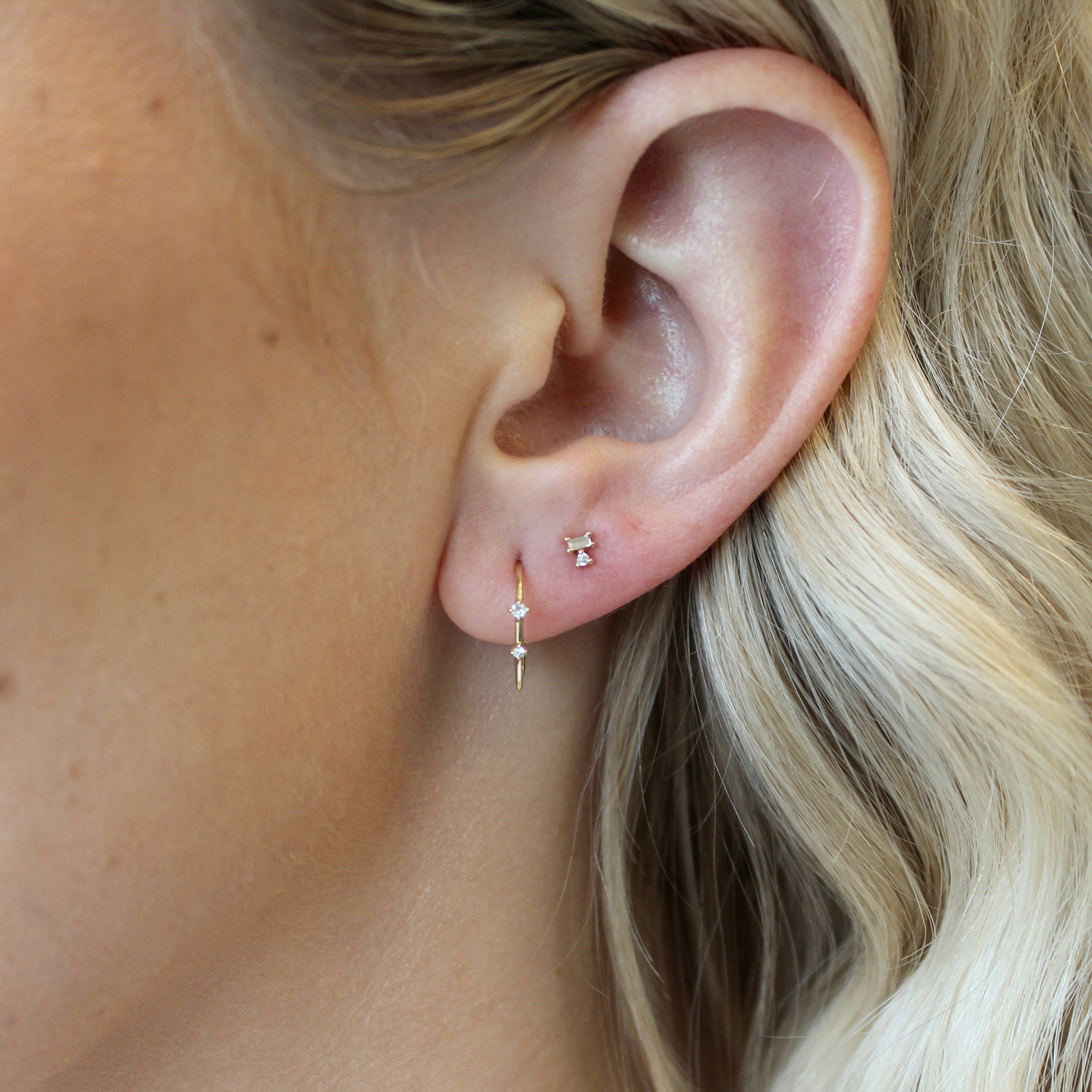 FINE Diamond Horseshoe Earrings