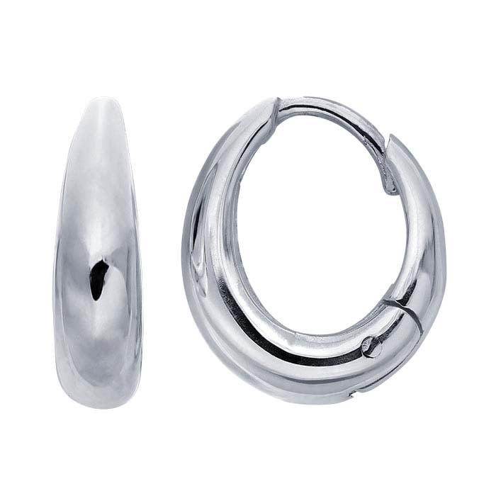 Teardrop Huggies - Sterling Silver